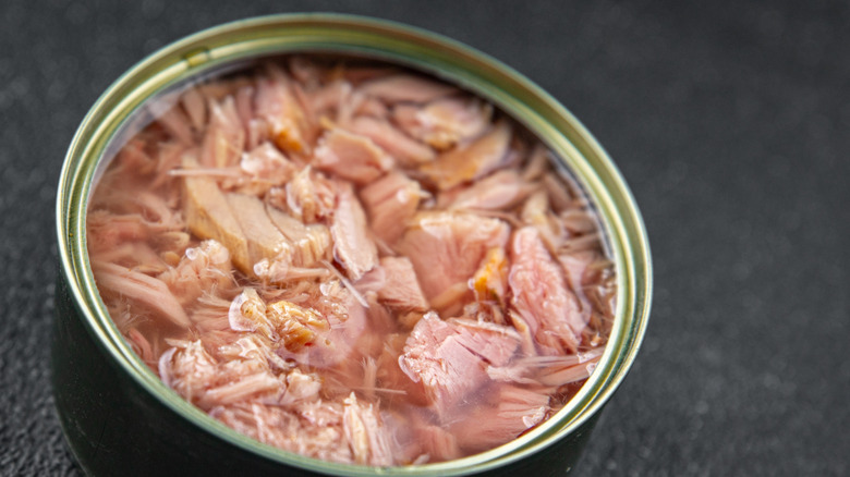 Open can of tuna