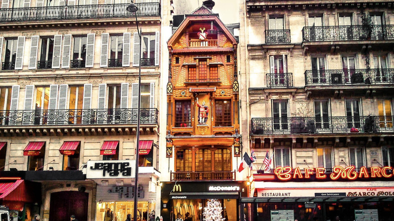 Narrow McDonald's in Paris, France