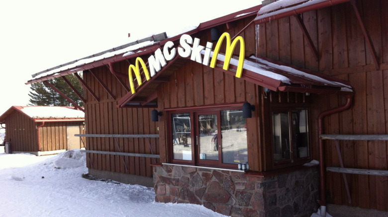 The ski-thru McDonald's in Lindvallen, Sweden