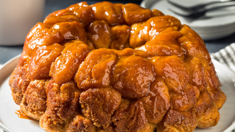 Monkey bread on plate