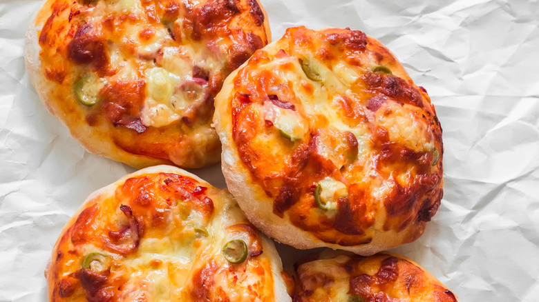 Mini pizzas made from canned biscuits