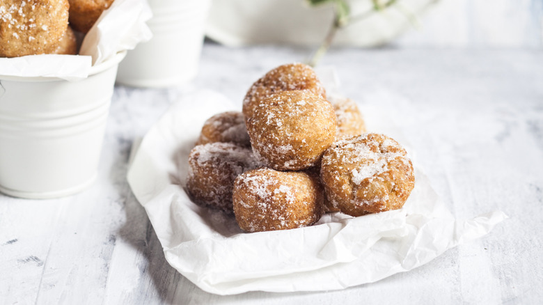 Small stack of donut holes