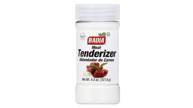 Meat tenderizing powder in container