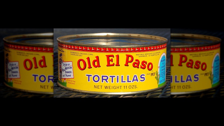 Can of Old El Paso tortillas