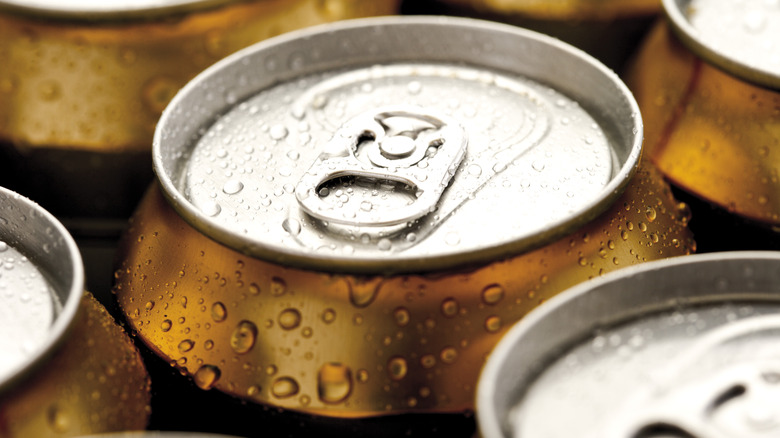 close up of beer can