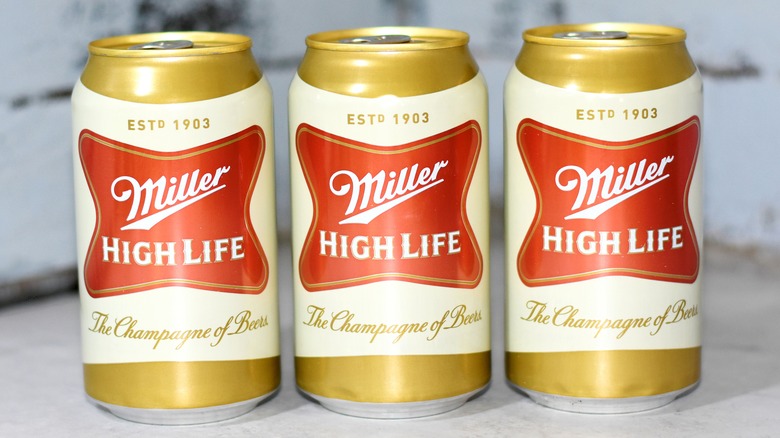 cans of Miller High Life