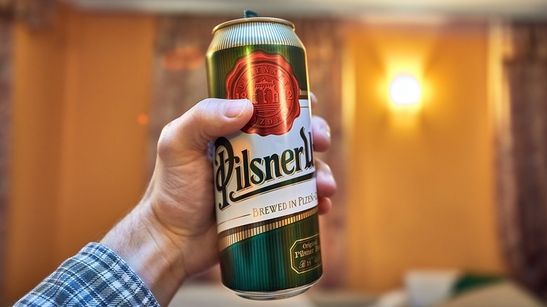 a can of Pilsner Urquell