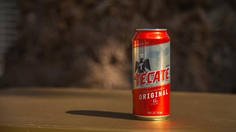 a can of Tecate beer