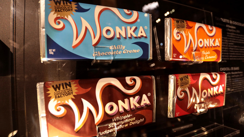 Wonka candy bars on display