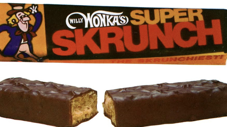 Wonka Skrunch bar and wrapper