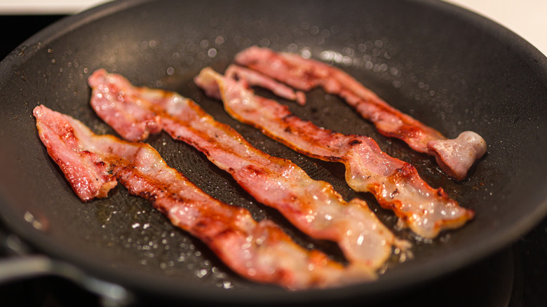 bacon in a pan