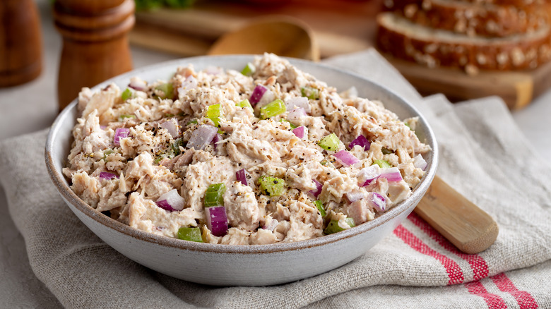 tuna salad in a bowl