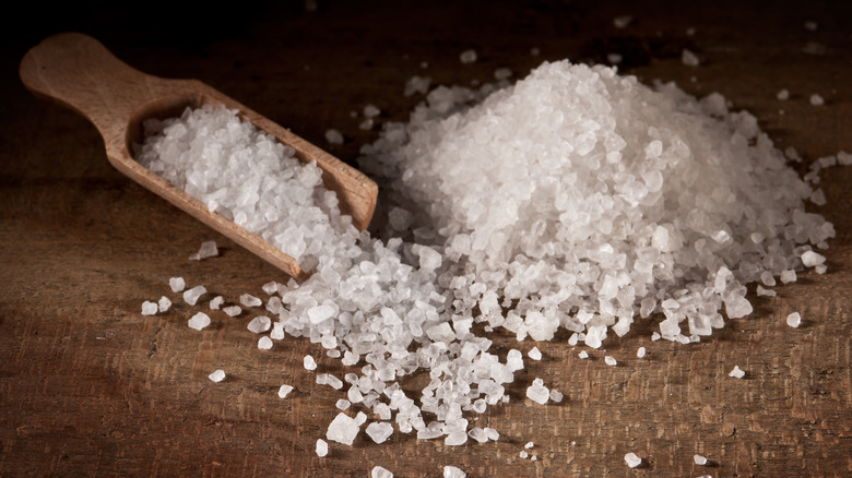 Pile of salt crystals