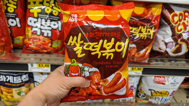 red bag of spicy chips