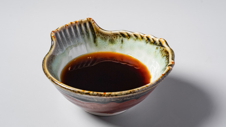 Ponzu in dipping dish