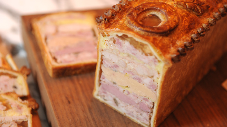 Pâté en croûte cut