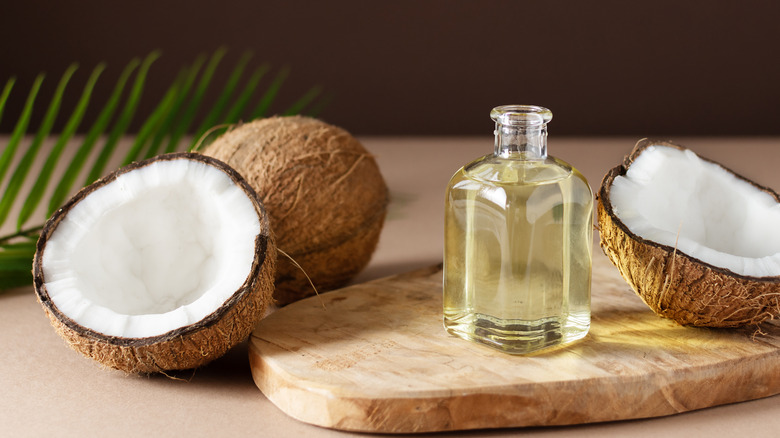 Bottle of coconut oil