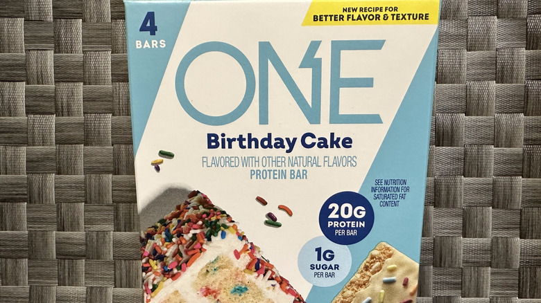 Box of One birthday cake bars