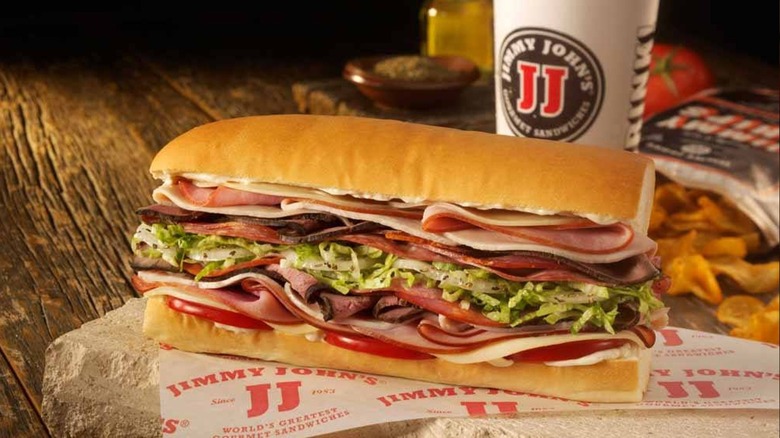 Jimmy John's J.J. Gargantuan sub with chips