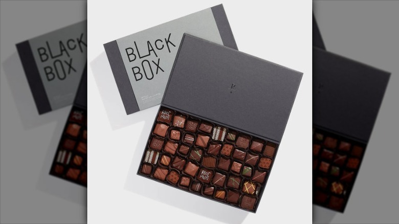 truffles in aback cardboard box labeled "Black Box"