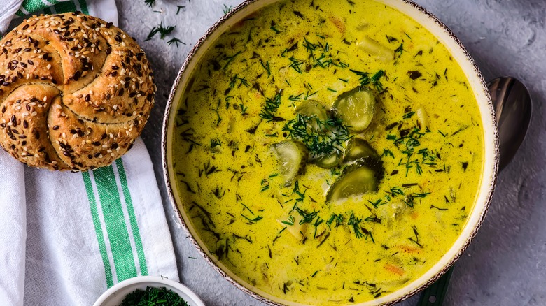 Polish pickle soup