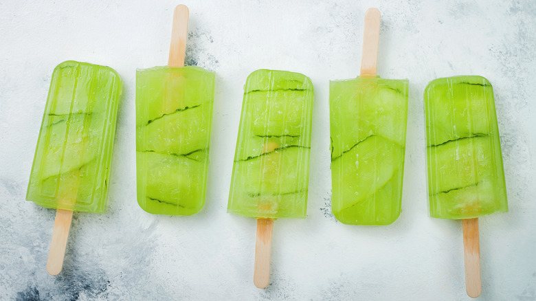 Green popsicles 