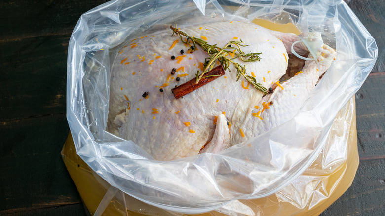 Brining turkey in bag