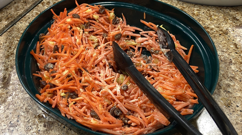 carrot salad in serving bowl