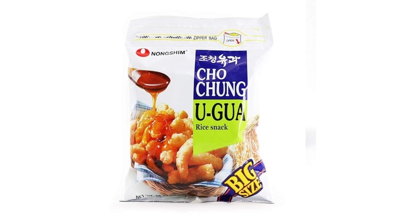 chochung u-gua rice snack on white background