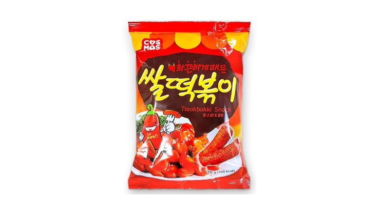 cosmos tteokbokki snacks on white background