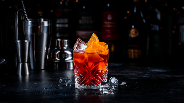 A Negroni at a classic cocktail bar