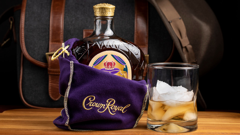 Crown Royal in purple cloth bag