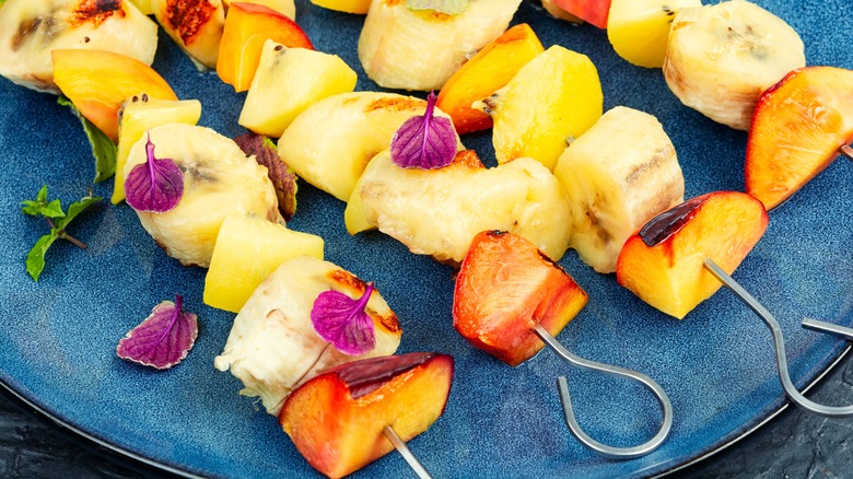 Fruit kebabs