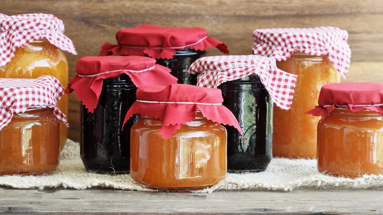 Assortment of homemade jams and jellies