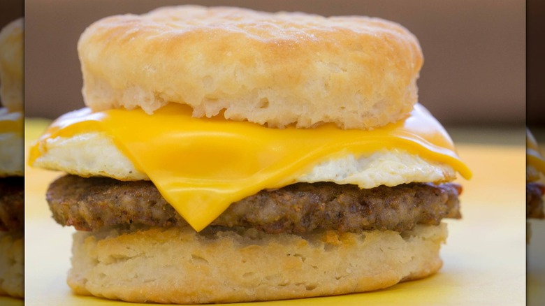 Sausage, egg, and cheese biscuit at Whataburger