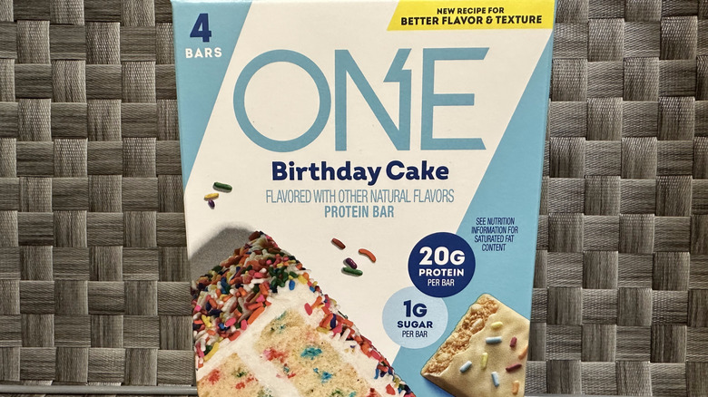 Box of One birthday cake bars