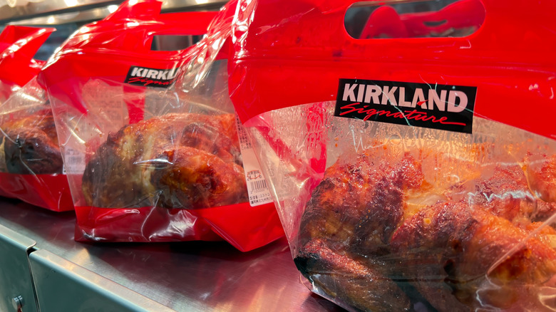 Bags of Costco's rotisserie chickens