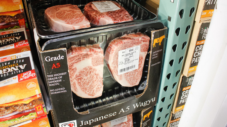 Wagyu beef in packages at Costco