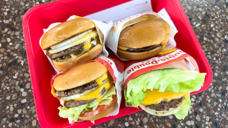 four In-N-Out burgers