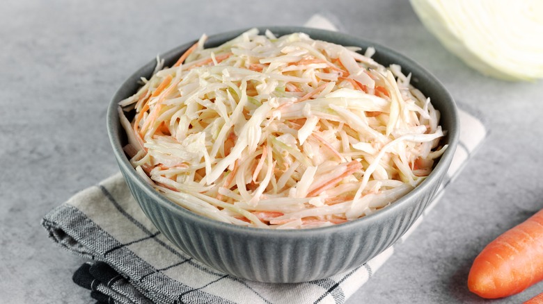 Bowl of coleslaw salad