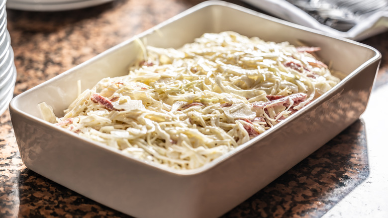 Coleslaw salad in a bowl