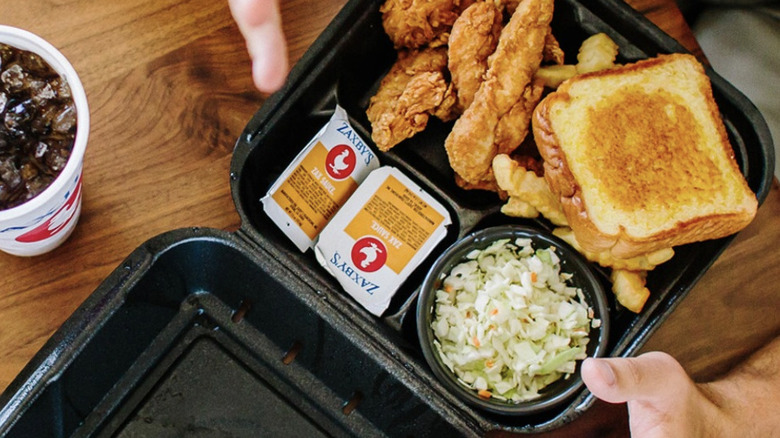 Zaxby's coleslaw salad with meal