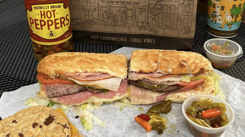 Potbelly sandwich with peppers