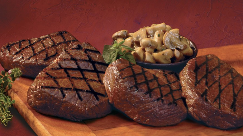 Sirloin Stockade steaks on cutting board