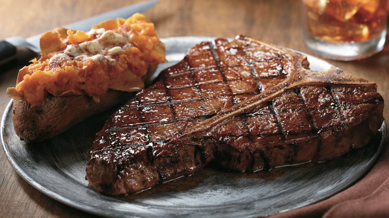 LongHorn Steakhouse steak with sweet potato