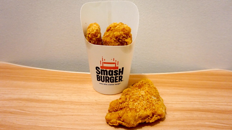 Smashburger chicken tenders in carton