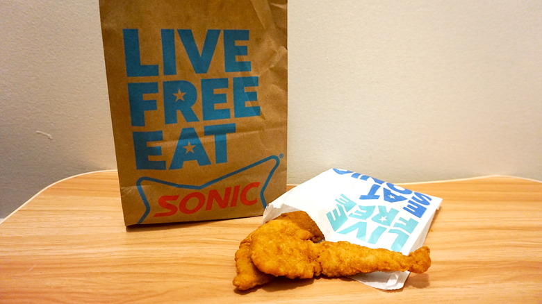 Sonic chicken tenders in wrapper