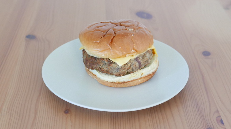 Cheeseburger on a plate