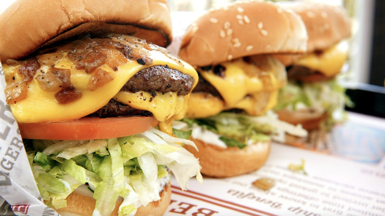 The Habit burgers lined up