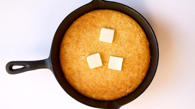 cornbread in skillet